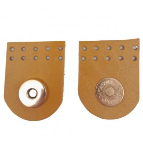 Çanta Aksesuar Gerçek Derili Tek Dikim Mıknatıslı Çıtçıt Hardal Renk Light Gold Metalli