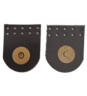 Çanta Aksesuar Gerçek Derili Tek Dikim Mıknatıslı Çıtçıt Koyu Kahve Renk Antik Metalli