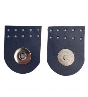 Çanta Aksesuar Gerçek Derili Tek Dikim Mıknatıslı Çıtçıt Lacivert Renk Gümüş Metalli