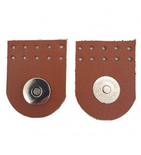 Çanta Aksesuar Gerçek Derili Tek Dikim Mıknatıslı Çıtçıt Taba Renk Gümüş Metalli