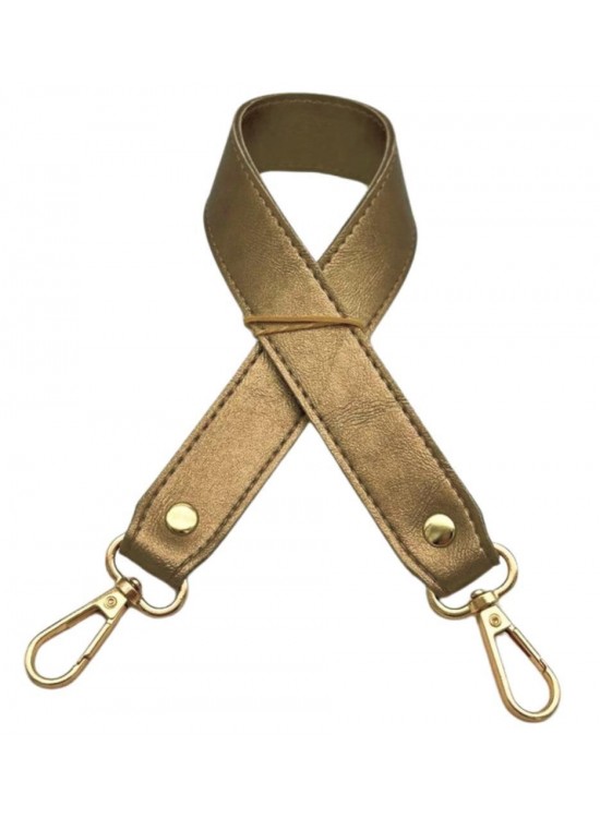 Çanta Aksesuar Gold Renk 42X2.5 Cm Kancalı Sap Light Gold Metalli
