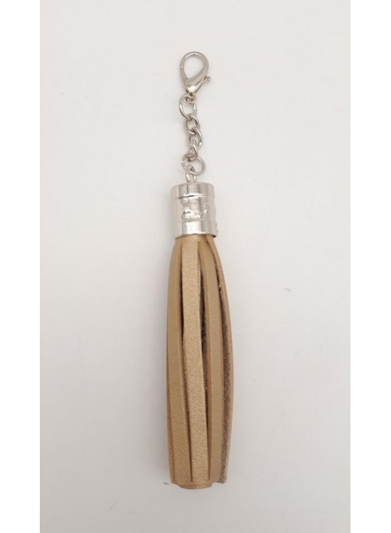 Çanta Aksesuar Gold Renk Suni Deri Kovanlı Püskül Gümüş Metalli