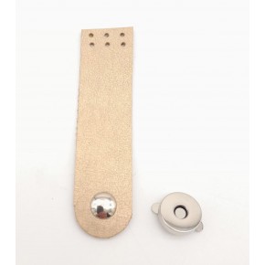 Çanta Aksesuar Gold Renk Tek Kat Suni Deri Kapak 10.5x2.5 cm Gümüş Metal