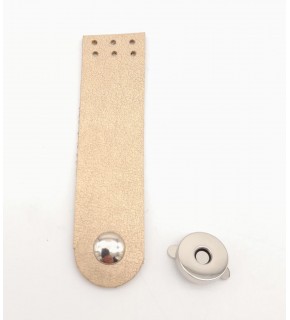 Çanta Aksesuar Gold Renk Tek Kat Suni Deri Kapak 10.5x2.5 cm Gümüş Metal