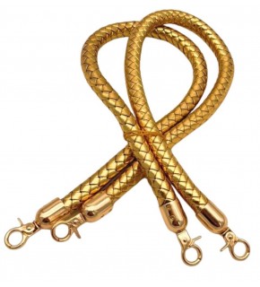 Çanta Aksesuar Gold Renk Uzun Örme Çanta Sapı Light Gold Metal