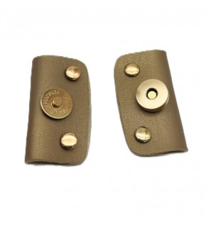 Çanta Aksesuar Gold Suni Derili Troklu Mıknatıslı Çıtçıt Light Gold Metalli