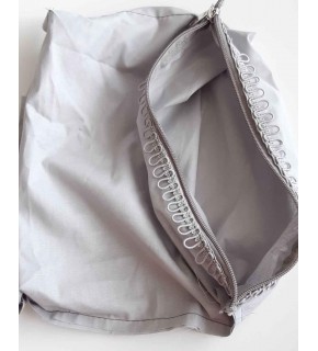 Çanta Aksesuar Gri 38X38 Cm, Dikilmiş Halde, Fermuarlı Astar