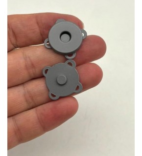 Çanta Aksesuar Gri Dikilebilir Mıknatıslı Çıtçıt