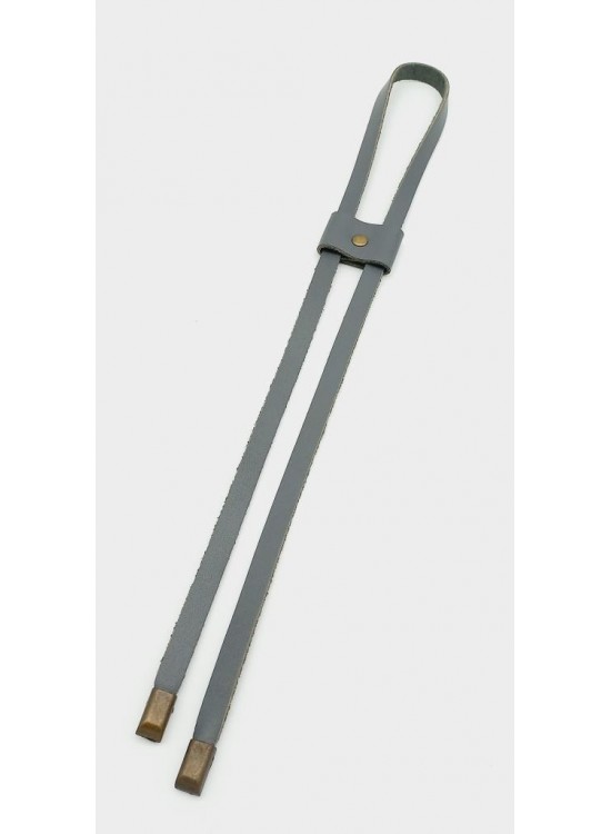 Çanta Aksesuar Gri Gerçek Deri Büzgü Antik Metalli