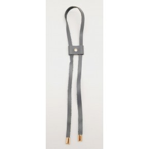 Çanta Aksesuar Gri Gerçek Deri Büzgü Light Gold Metalli