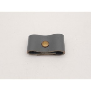 Çanta Aksesuar Gri Gerçek Deri Büzgülük Antik Metalli