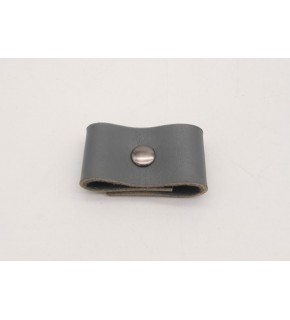 Çanta Aksesuar Gri Gerçek Deri Büzgülük Füme Metalli