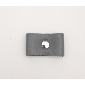 Çanta Aksesuar Gri Gerçek Deri Büzgülük Gümüş Metalli