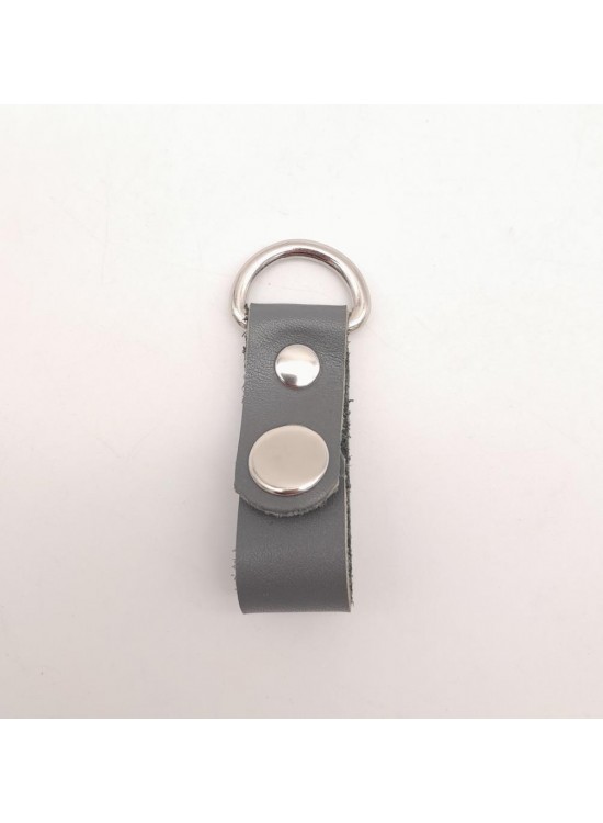 Çanta Aksesuar Gri Gerçek Deri Çıtçıtlı Sapucu Böce Gümüş Metalli 1 Adet