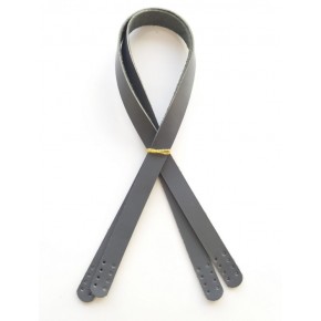 Çanta Aksesuar Gri Renk Gerçek Deri 70X2 Cm Çift Sap