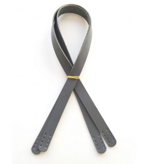 Çanta Aksesuar Gri Renk Gerçek Deri 70X2 Cm Çift Sap