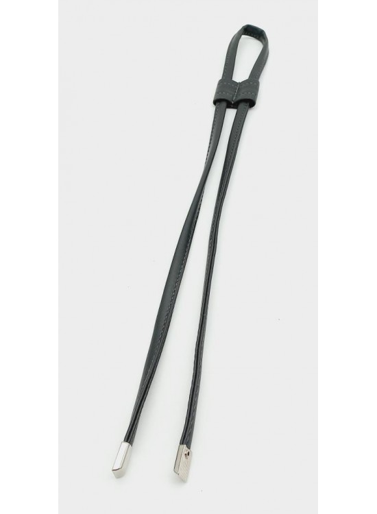 Çanta Aksesuar Gri Suni Deri Dikişli Büzgü Gümüş Metalli