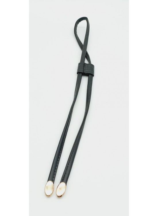 Çanta Aksesuar Gri Suni Deri Dikişli Büzgü Light Gold Metalli