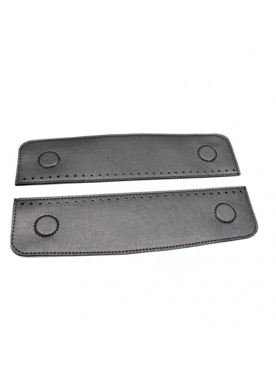 Çanta Aksesuar Gri Suni Derili Çift Gizli  Mıknatıs