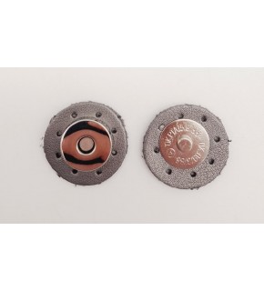 Çanta Aksesuar Gri Suni Derili Mıknatıslı Çıtçıt Gümüş Metalli