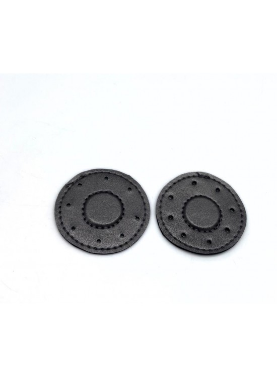 Çanta Aksesuar Gri Suni Derili Yuvarlak Gizli Mıknatıs Çanta Aksesuar Gri Suni Derili Yuvarlak Gizli Mıknatıs