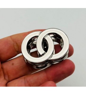 Çanta Aksesuar Gümüş Çift Halka Yaylı Büzgü Aparatı