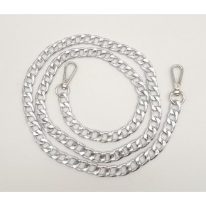 Çanta Aksesuar Gümüş Klasik İnce Çanta Zinciri Kancalı 100 Cm