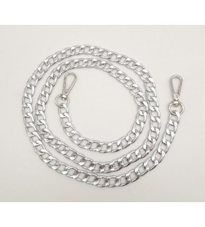 Çanta Aksesuar Gümüş Klasik İnce Çanta Zinciri Kancalı 100 Cm