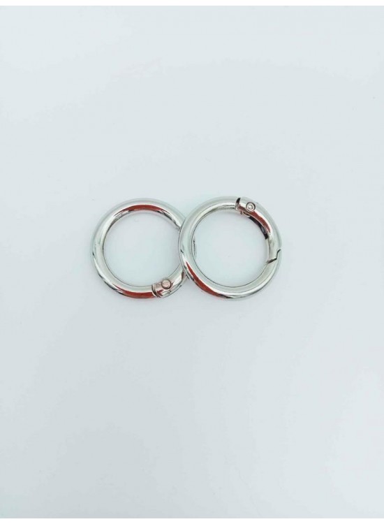 Çanta Aksesuar Gümüş Renk 2 Cm Yaylı Halka 2Li