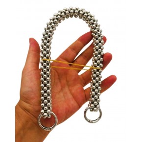 Çanta Aksesuar Gümüş Renk 39 cm Boncuklu  Çanta Sapı Gümüş  Metalli