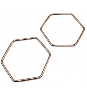 Çanta Aksesuar Gümüş Renk Altıgen Model Çift Metal Çanta Sapı