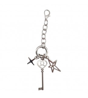 Çanta Aksesuar Gümüş Renk Anahtarlı Çanta Süsü