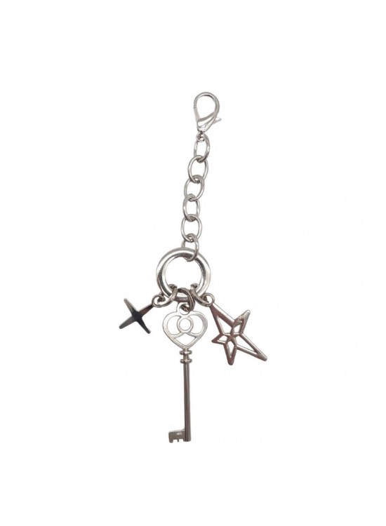 Çanta Aksesuar Gümüş Renk Anahtarlı Çanta Süsü