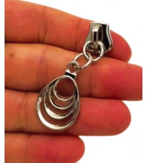 Çanta Aksesuar Gümüş Renk Damla Model Fermuar Başı