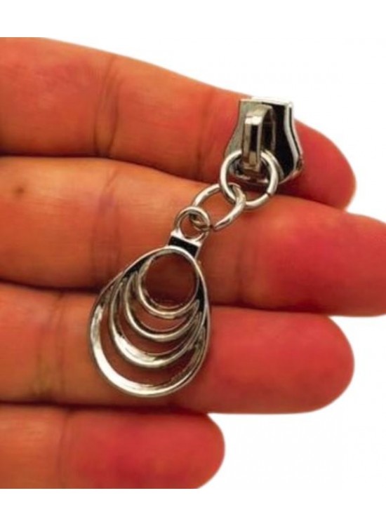 Çanta Aksesuar Gümüş Renk Damla Model Fermuar Başı