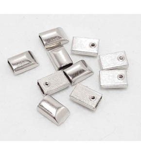Çanta Aksesuar Gümüş Renk Fermuar Stop, Büzgü Ucu (10 Adet)