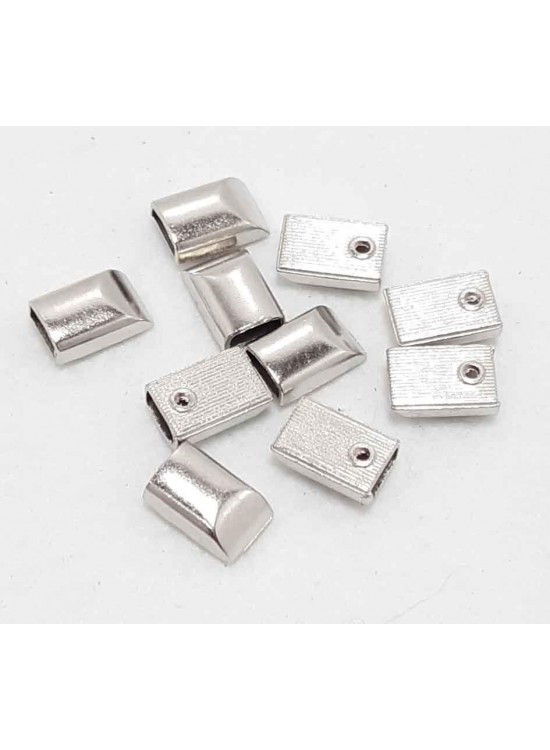 Çanta Aksesuar Gümüş Renk Fermuar Stop, Büzgü Ucu (10 Adet)