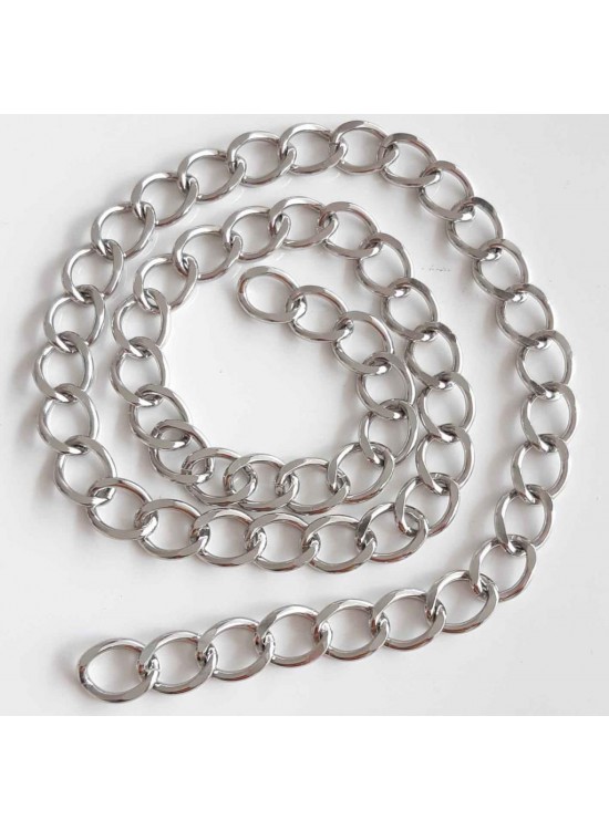 Çanta Aksesuar Gümüş Renk Geniş Çanta Zinciri 1 Metre