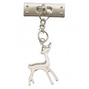 Çanta Aksesuar Gümüş Renk Geyik Model Çanta Süsü