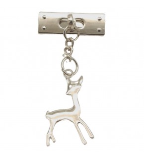 Çanta Aksesuar Gümüş Renk Geyik Model Çanta Süsü