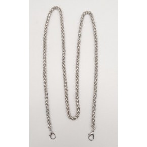 Çanta Aksesuar Gümüş Renk Kalın Örgü Model Çanta Zinciri (120 Cm)