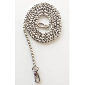 Çanta Aksesuar Gümüş Renk Kare Model Çanta Zinciri (120 Cm )