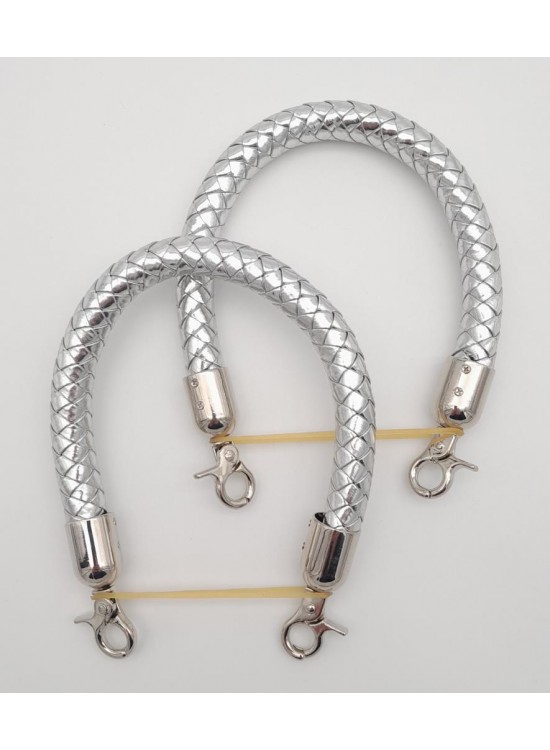 Çanta Aksesuar Gümüş Renk Kısa Örme Çanta Sapı Gümüş Metal Çanta Aksesuar Gümüş Renk Kısa Örme Çanta Sapı Gümüş Metal