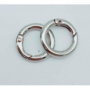 Çanta Aksesuar Gümüş Renk Mini Yaylı Halka 2'Li