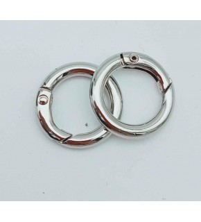 Çanta Aksesuar Gümüş Renk Mini Yaylı Halka 2'Li