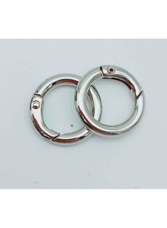Çanta Aksesuar Gümüş Renk Mini Yaylı Halka 2'Li