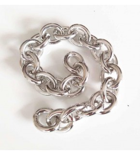 Çanta Aksesuar Gümüş Renk Oval Çanta Zinciri 6Mm 23X28 (35 Cm)