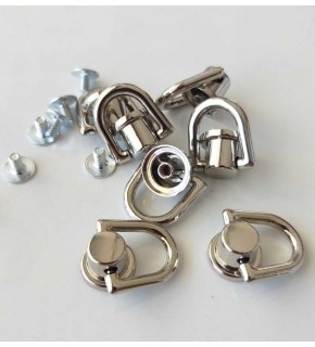 Çanta Aksesuar Gümüş Renk Vidalı Askı Örgü Çanta İçin Büyük Boy 1 Adet