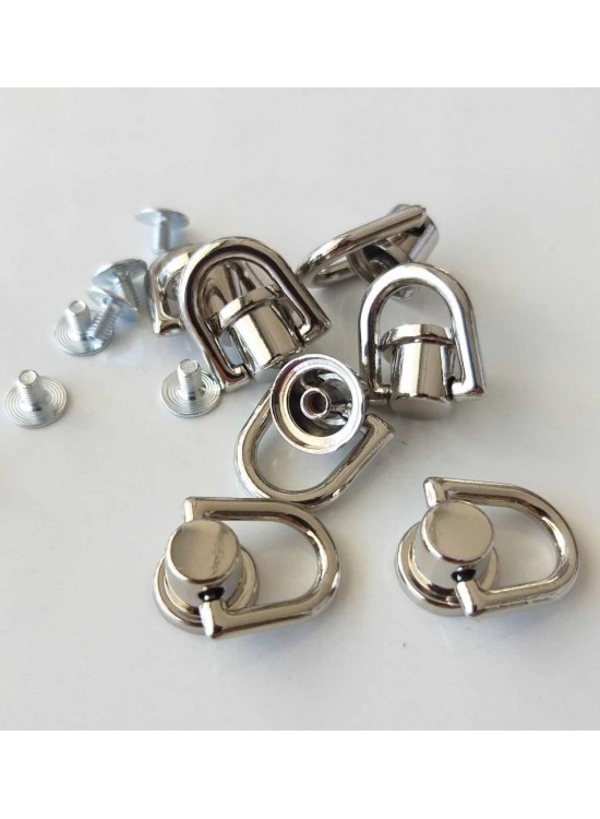 Çanta Aksesuar Gümüş Renk Vidalı Askı Örgü Çanta İçin Büyük Boy 1 Adet