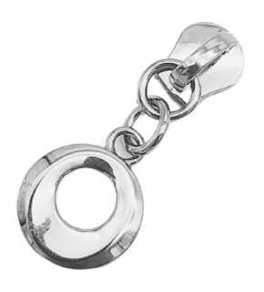 Çanta Aksesuar Gümüş Renk Yuvarlak Tutmalı Fermuar Başı